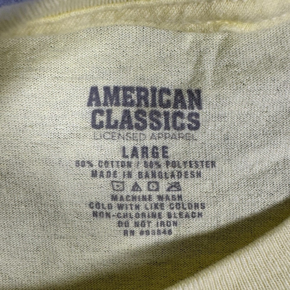 American Classics The B-52's T-Shirt Large Yellow High Fidelity Band Graphic Tee - Picture 4 of 6